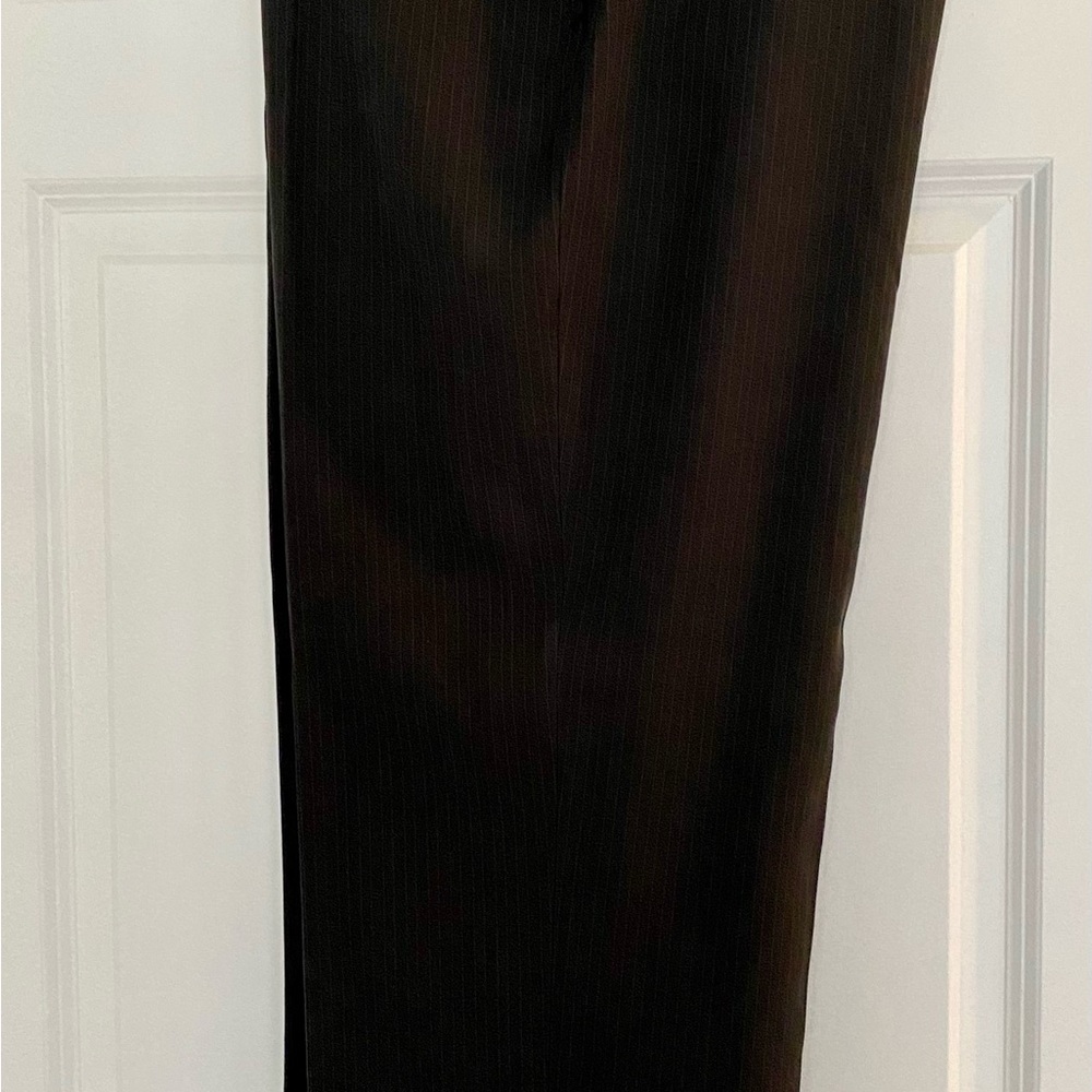 Black and grey striped dress pants